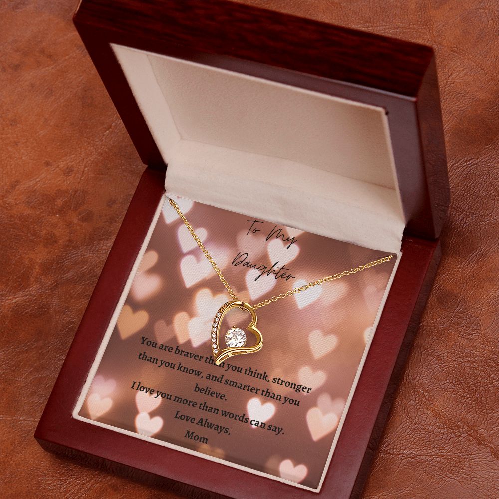 To My Daughter Necklace From Mom