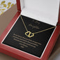 Gold Heart Necklace with Diamonds, To Daughter from Dad