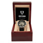 Groomsman Gifts Stylish Openwork Watch with Leather Band | Mahogany Luxury Box