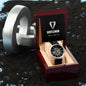 Groomsman Gifts Stylish Openwork Watch with Leather Band | Mahogany Luxury Box