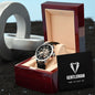 Groomsman Gifts Stylish Openwork Watch with Leather Band | Mahogany Luxury Box