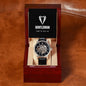 Groomsman Gifts Stylish Openwork Watch with Leather Band | Mahogany Luxury Box