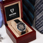 Groomsman Gifts Stylish Openwork Watch with Leather Band | Mahogany Luxury Box
