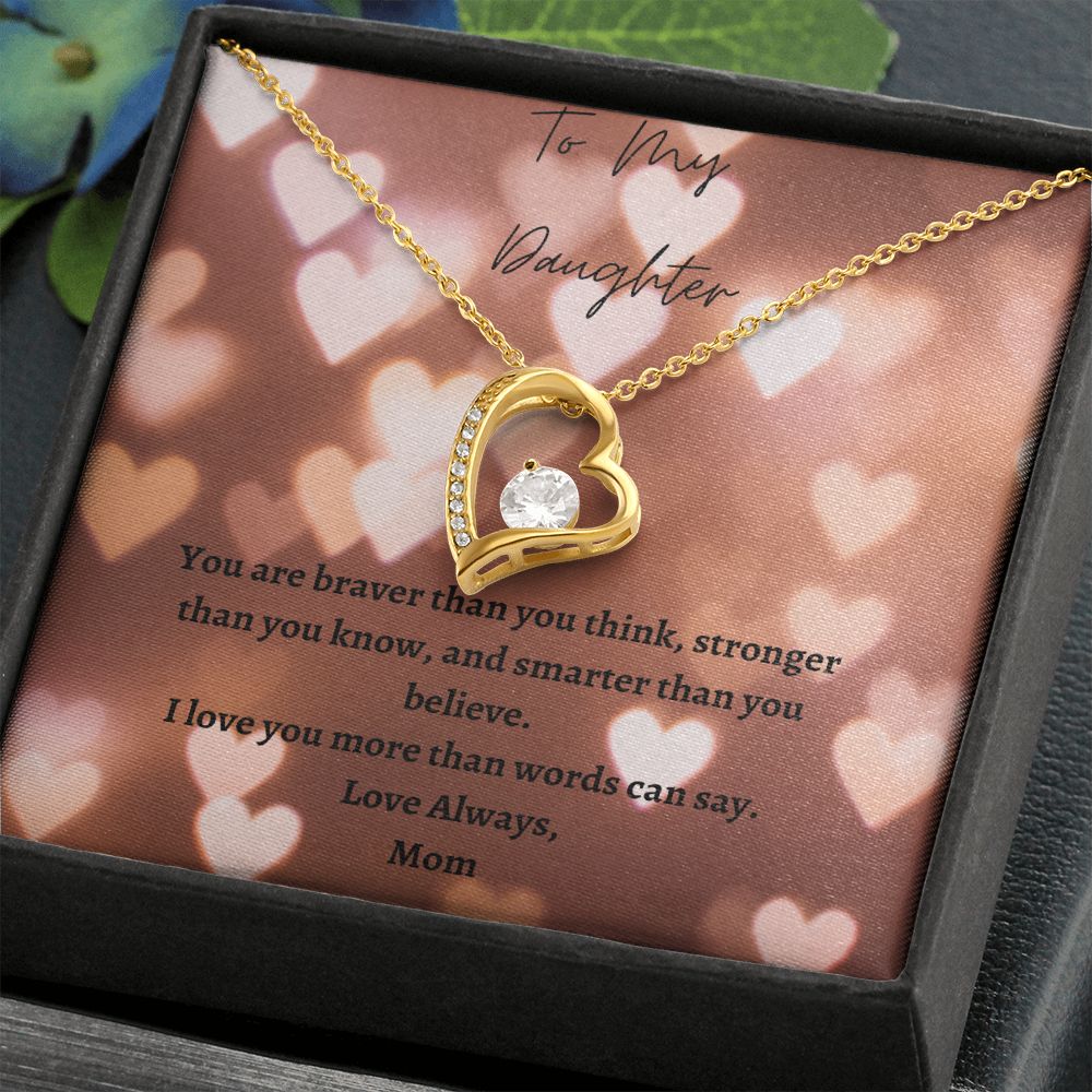 To My Daughter Necklace From Mom