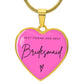 Bridesmaids Gifts for Wedding | Engravable Luxury Heart Necklace "Best Friend and Best Bridesmaid" | Option to Engrave Backside
