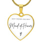 Maid of Honor Gifts for Wedding | Engravable Luxury Heart Necklace "Best Friend and Best Maid of Honor" | Option to Engrave Backside