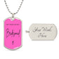 Bridesmaids Gifts for Wedding | Engravable Luxury Dog Tag Necklace, Military Wedding |  "Best Friend and Best Bridesmaid" | Option to Engrave Backside