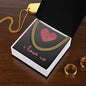 Valentines Day Gift for Him | Cuban Link Chain with Gift Message "i love us" | Polished stainless steel or 14k yellow gold over stainless steel