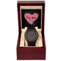 Valentines Day Gift for Him | Wooden Watch with Leather Strap- Gift Box, Happy Valentine's Day Love You