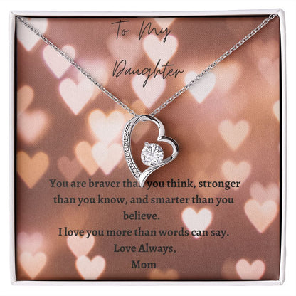 To My Daughter Necklace From Mom
