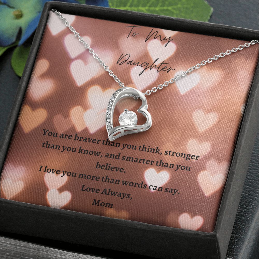 To My Daughter Necklace From Mom