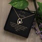 To My Daughter Heart Necklace, Personal Heart Necklace for Daughter