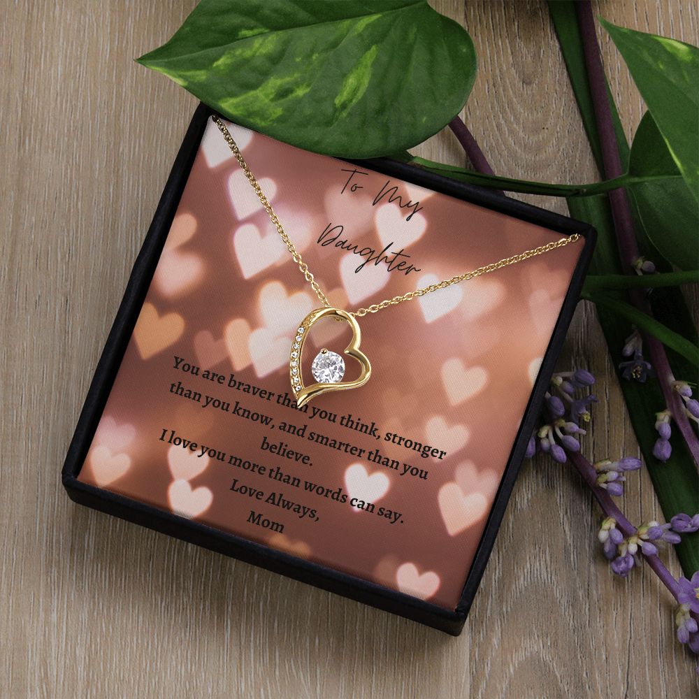 To My Daughter Necklace From Mom